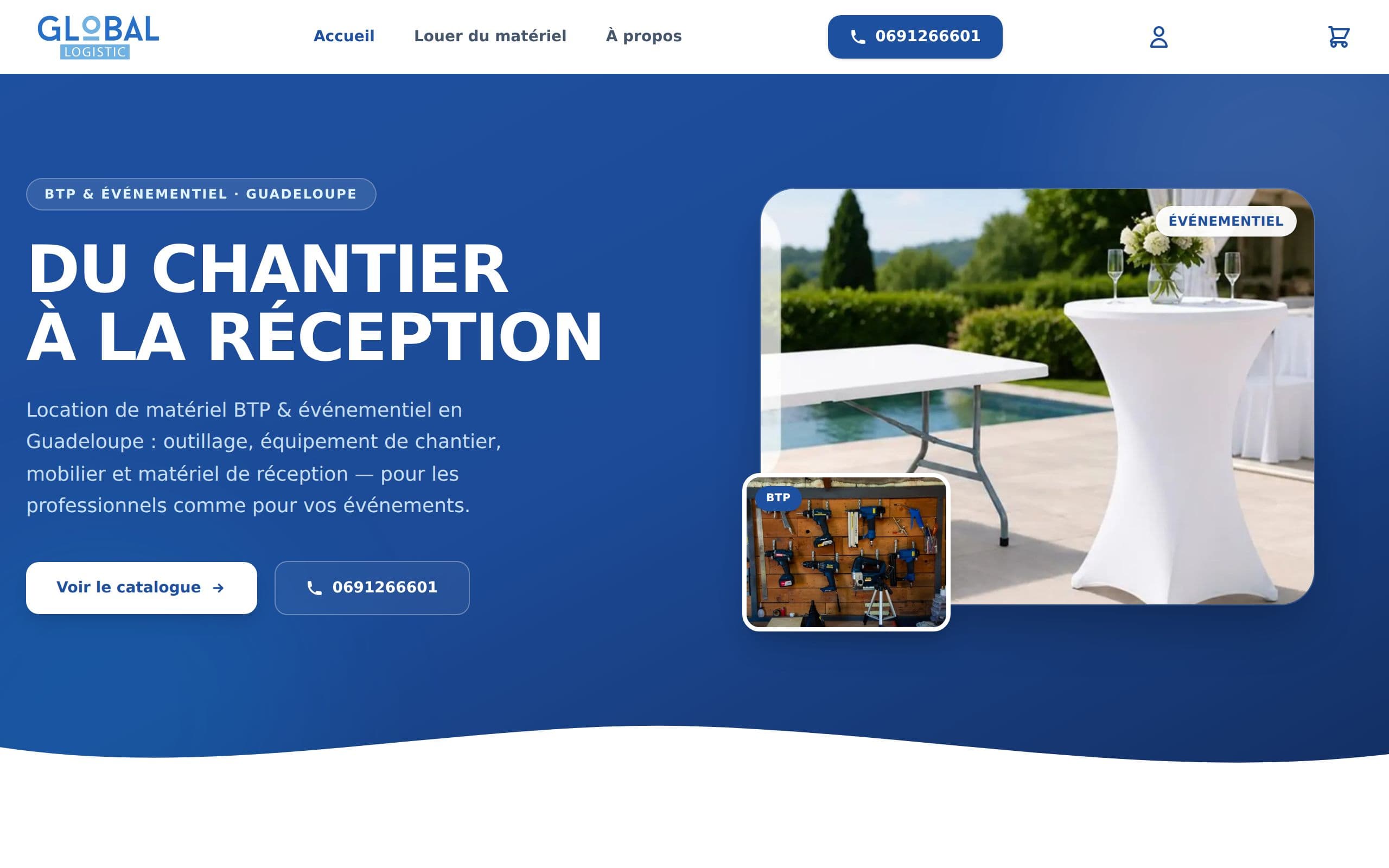 Site Global Logistic réalisé par Snap Digital